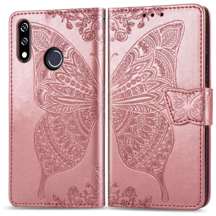 Butterfly Love Flowers Embossing Horizontal Flip Leather Case For LG W10 with Holder & Card Slots...