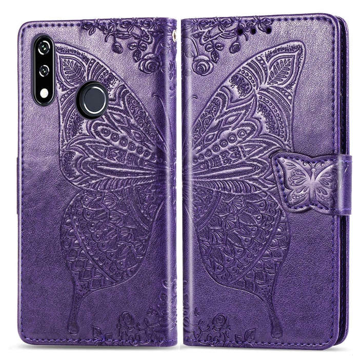 Butterfly Love Flowers Embossing Horizontal Flip Leather Case For LG W10 with Holder & Card Slots...