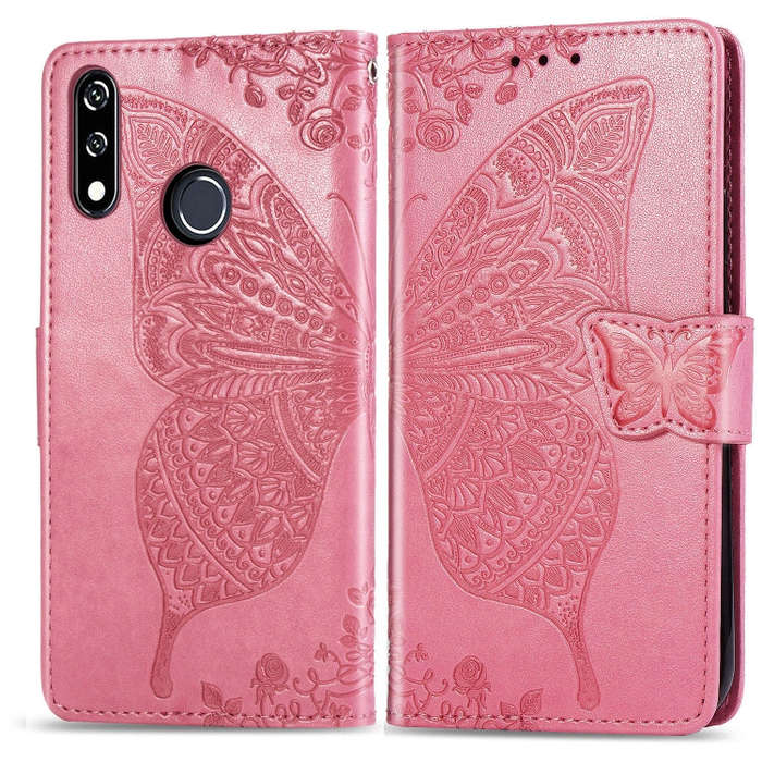Butterfly Love Flowers Embossing Horizontal Flip Leather Case For LG W10 with Holder & Card Slots...