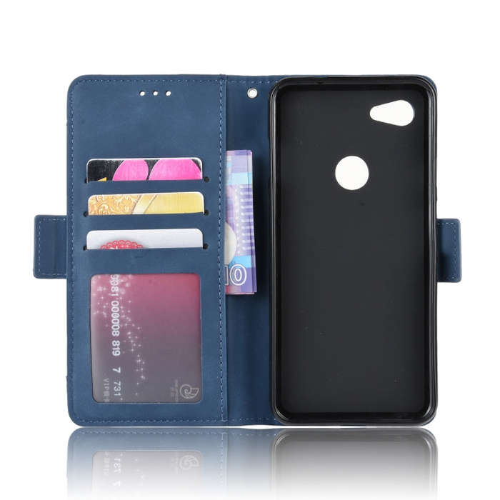 Wallet Style Skin Feel Calf Pattern Leather Case For Google Pixel 3a XL,with Separate Card Slot(B...