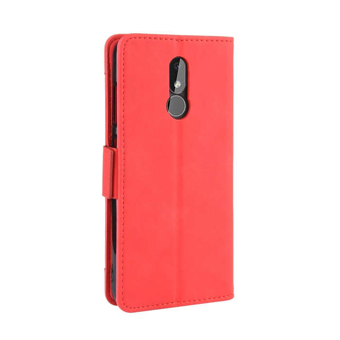 Wallet Style Skin Feel Calf Pattern Leather Case For Nokia 3.2,with Separate Card Slot(Red)
