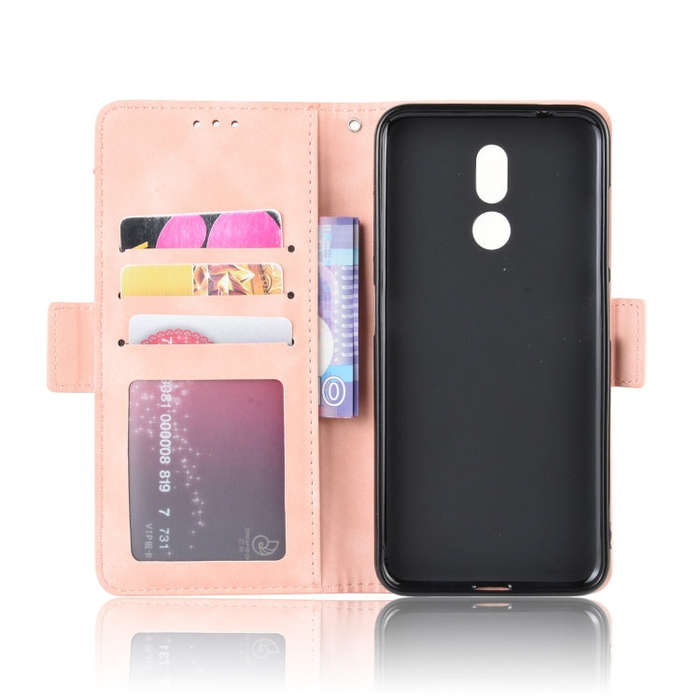 Wallet Style Skin Feel Calf Pattern Leather Case For Nokia 3.2,with Separate Card Slot(Pink)