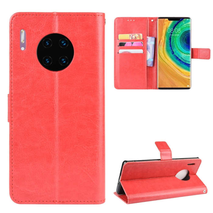 Retro Crazy Horse Texture Horizontal Flip Leather Case for Huawei Mate 30 Pro, with Holder & Card...
