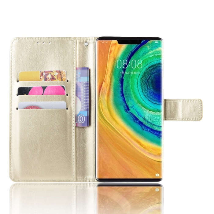 Retro Crazy Horse Texture Horizontal Flip Leather Case for Huawei Mate 30 Pro, with Holder & Card...