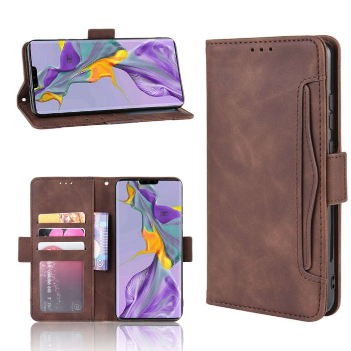 Wallet Style Skin Feel Calf Pattern Leather Case For Huawei Mate 30 ,with Separate Card Slot(Brown)