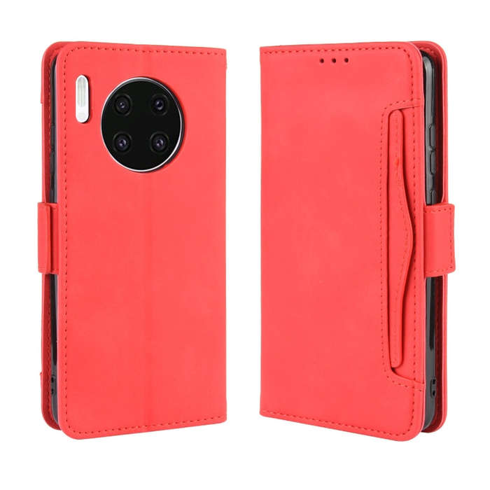 Wallet Style Skin Feel Calf Pattern Leather Case For Huawei Mate 30 ,with Separate Card Slot(Red)