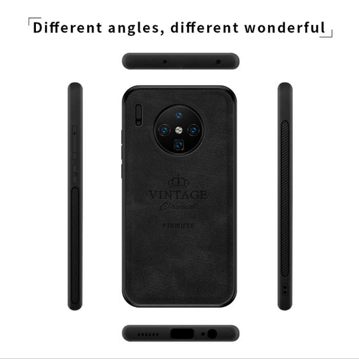 For Huawei Mate 30 PINWUYO Shockproof Waterproof Full Coverage PC + TPU + Skin Protective Case(Bl...