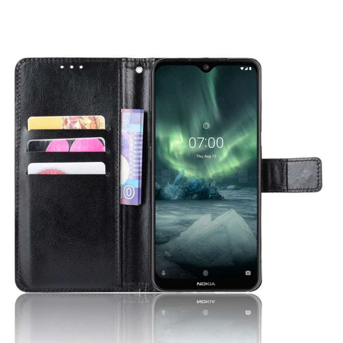 For Nokia 7.2 / Nokia 6.2 Retro Crazy Horse Texture Horizontal Flip Leather Case , with Holder & ...