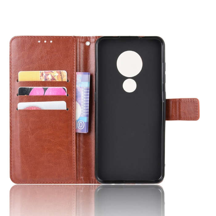 For Nokia 7.2 / Nokia 6.2 Retro Crazy Horse Texture Horizontal Flip Leather Case , with Holder & ...