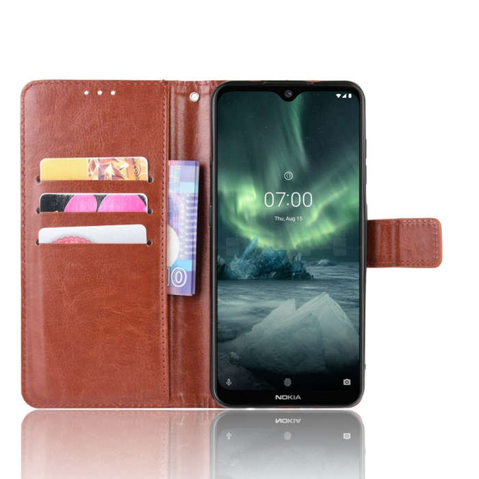 For Nokia 7.2 / Nokia 6.2 Retro Crazy Horse Texture Horizontal Flip Leather Case , with Holder & ...