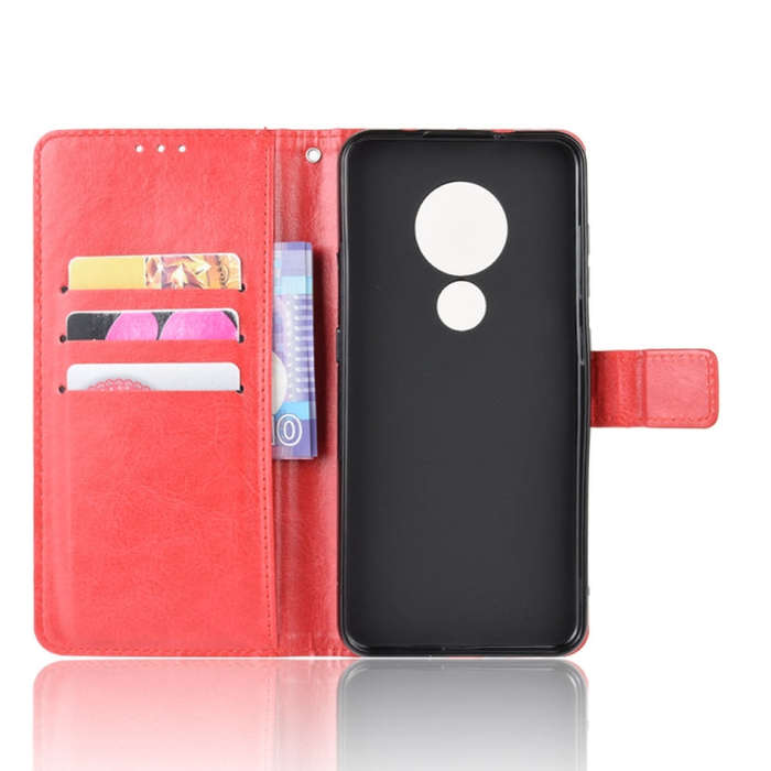 For Nokia 7.2 / Nokia 6.2 Retro Crazy Horse Texture Horizontal Flip Leather Case , with Holder & ...