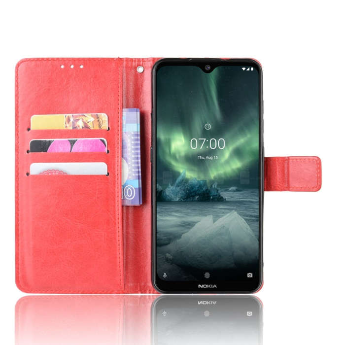 For Nokia 7.2 / Nokia 6.2 Retro Crazy Horse Texture Horizontal Flip Leather Case , with Holder & ...