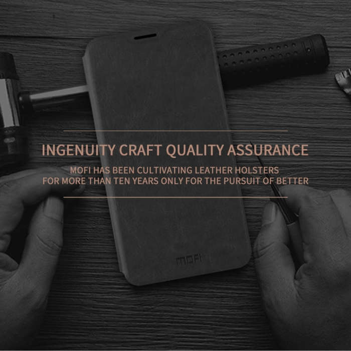 For Oneplus 6 MOFI Rui Series Classical Leather Flip Leather Case With Bracket Embedded Steel Pla...