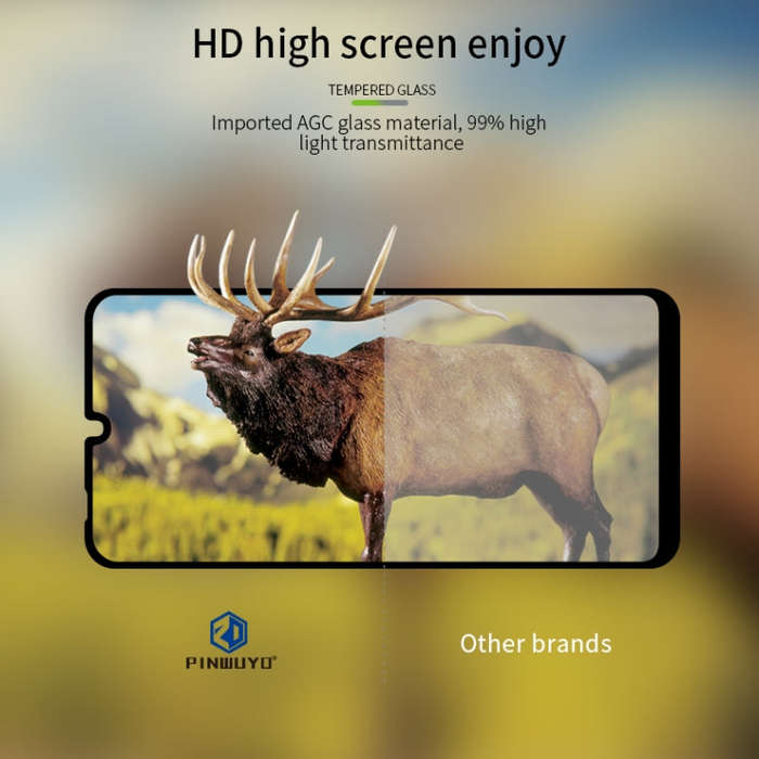 For Moto E6 Plus PINWUYO 9H 2.5D Full Screen Tempered Glass Film(Black)