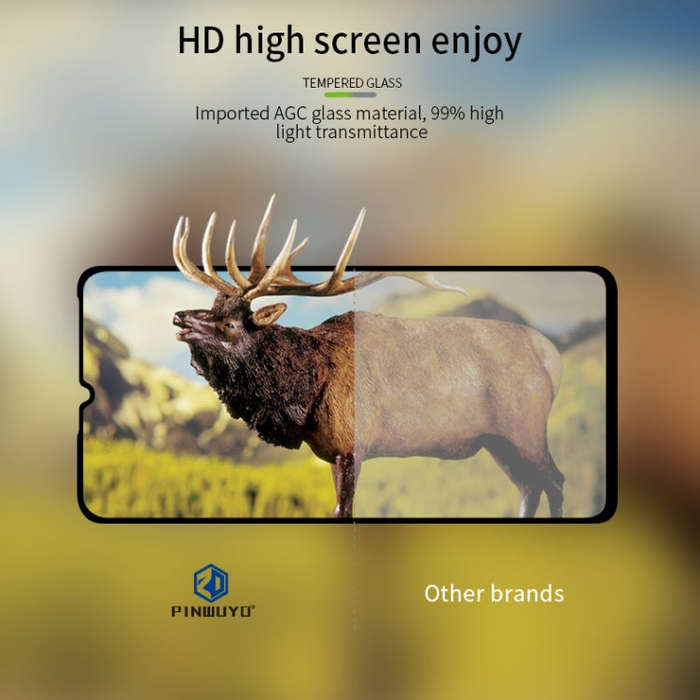 For MOTO One Zoom PINWUYO 9H 2.5D Full Screen Tempered Glass Film(Black)