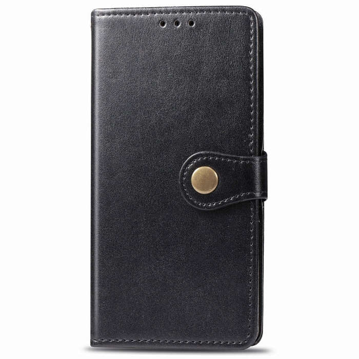 For Huawei Mate 30 Pro  Retro Solid Color Leather Buckle Phone Case with Lanyard & Photo Frame & ...