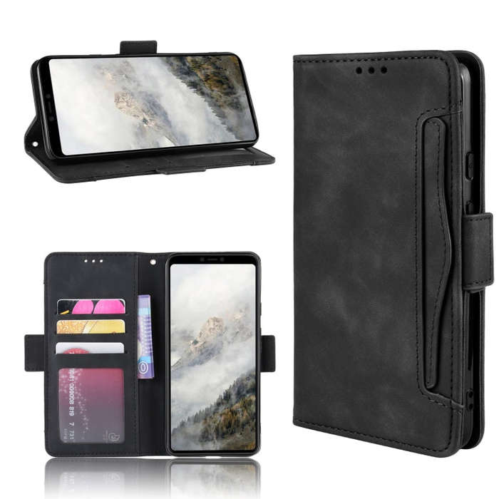 For Google Pixel 4 Wallet Style Skin Feel Calf Pattern Leather Case with Separate Card Slot(Black)