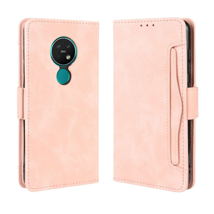 For Nokia 7.2 / 6.2 Wallet Style Skin Feel Calf Pattern Leather Case with Separate Card Slot(P...
