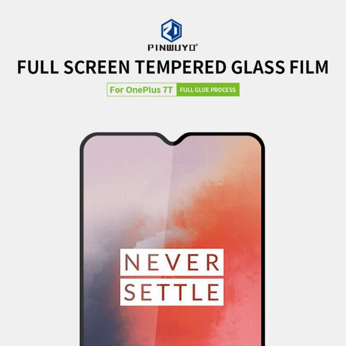For Oneplus 7T PINWUYO 9H 2.5D Full Screen Tempered Glass Film(Black)