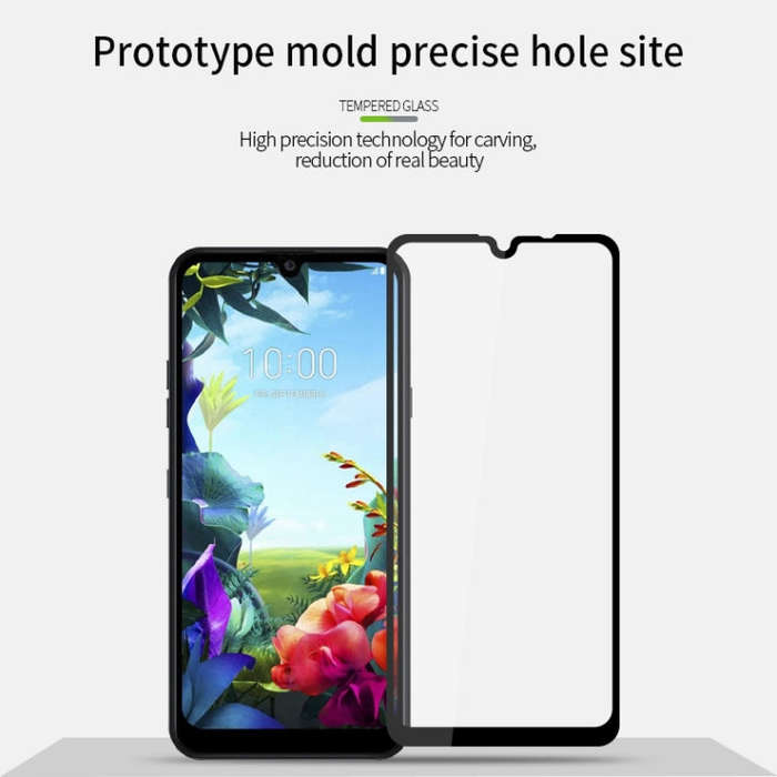For LG K40s PINWUYO 9H 2.5D Full Screen Tempered Glass Film(Black)
