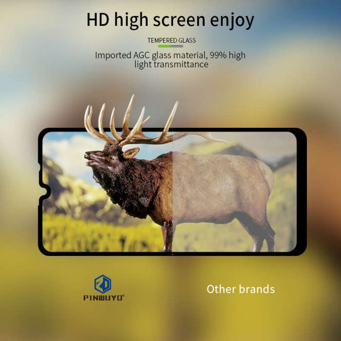 For LG K40s PINWUYO 9H 2.5D Full Screen Tempered Glass Film(Black)