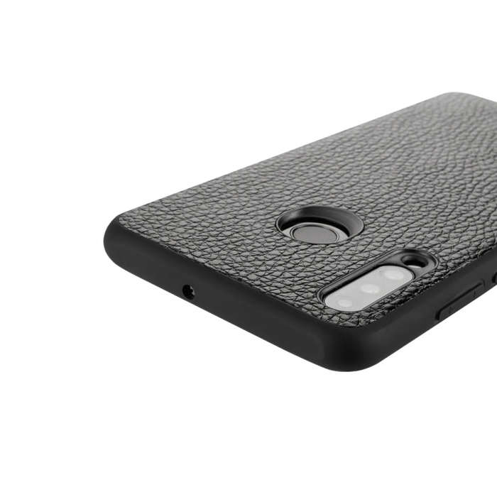 For Huawei P30 Lite Lychee Grain Cortex Anti-falling TPU Mobile Phone Shell Protective Case(Deep ...