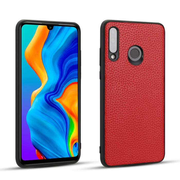 For Huawei P30 Lite Lychee Grain Cortex Anti-falling TPU Mobile Phone Shell Protective Case(Red)