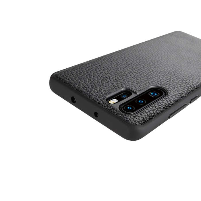 For Huawei P30 Pro Lychee Grain Cortex Anti-falling TPU Mobile Phone Shell Protective Case(Deep B...