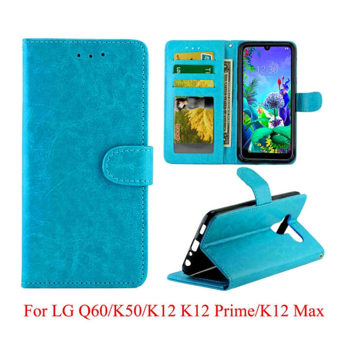 For LG Q60 / K50  Crazy Horse Texture Horizontal Flip Leather Case with Holder & Card Slots & Wal...