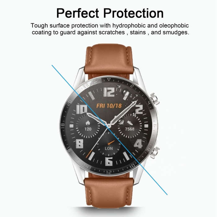 For HUAWEI Watch GT 2 46mm (2019) ENKAY Hat-Prince 0.2mm 9H 2.15D Curved Edge Tempered Glass Film