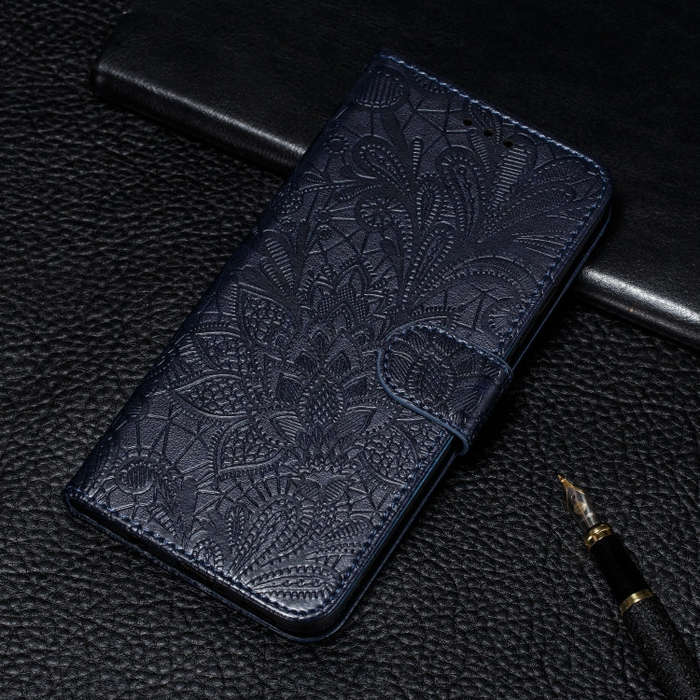 For Huawei P40 Lace Flower Embossing Pattern Horizontal Flip Leather Case with Holder & Card Slot...