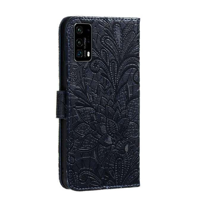 For Huawei P40 Lace Flower Embossing Pattern Horizontal Flip Leather Case with Holder & Card Slot...