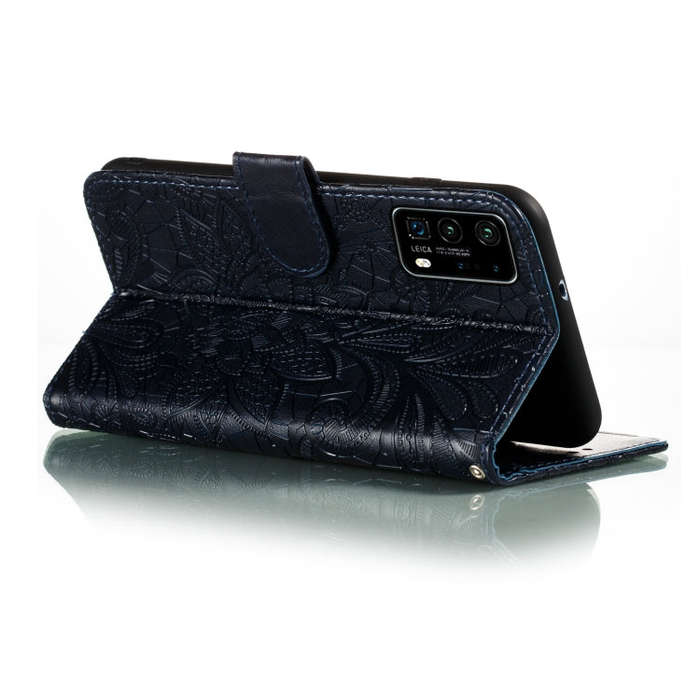 For Huawei P40 Lace Flower Embossing Pattern Horizontal Flip Leather Case with Holder & Card Slot...