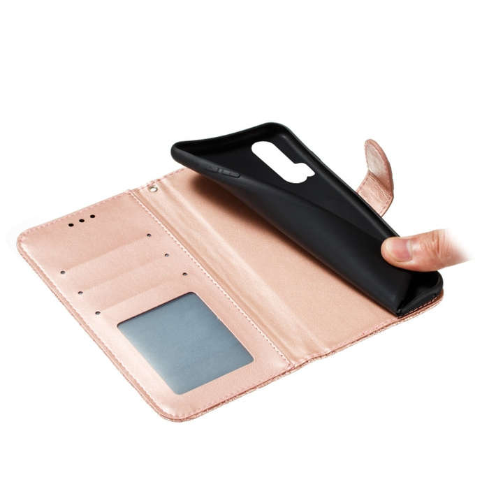 For Huawei Nova 6 Lace Flower Embossing Pattern Horizontal Flip Leather Case with Holder & Card S...