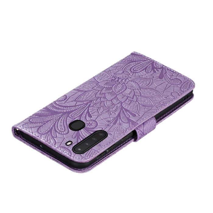 For LG K40S Lace Flower Embossing Pattern Horizontal Flip Leather Case with Holder & Card Slots &...