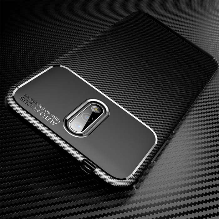 For NOKIA 2.3  Carbon Fiber Texture Shockproof TPU Case(Brown)