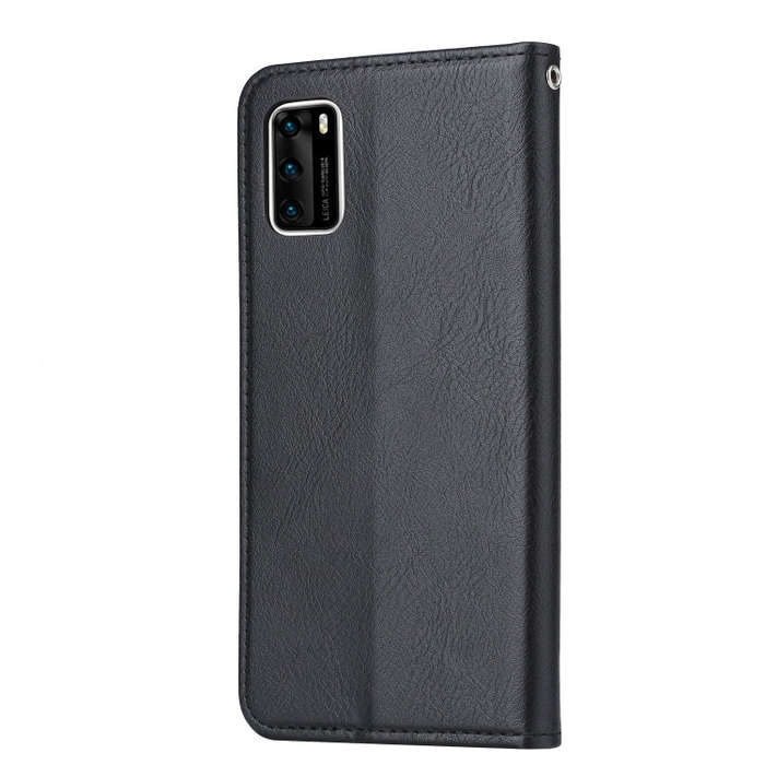 For Huawei P40 Knead Skin Texture Horizontal Flip Leather Case , with Photo Frame & Holder & Card...
