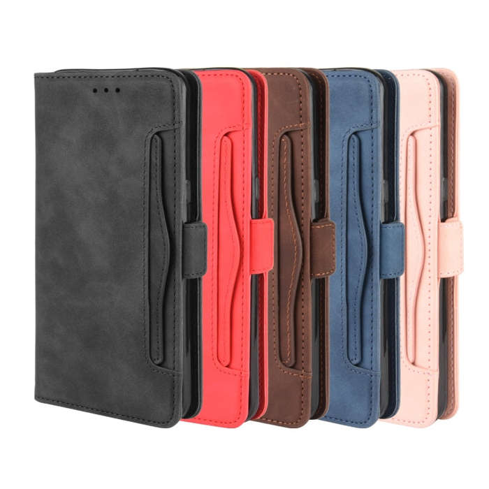 For LG V60 ThinQ 5G Wallet Style Skin Feel Calf Pattern Leather Case with Separate Card Slot(B...