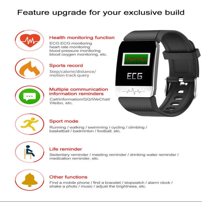 T1 1.14 inch Color Screen Smart Watch IP67 Waterproof,Support Call Reminder /Heart Rate Monitorin...