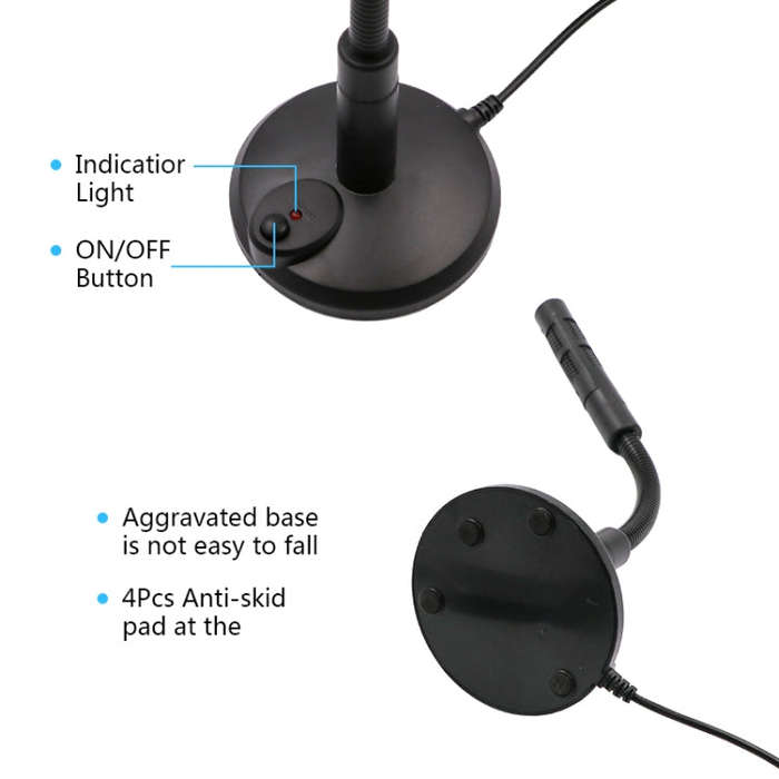 Mini Microphone Micro Voice Changer USB Gaming Condenser Microphone for Computer
