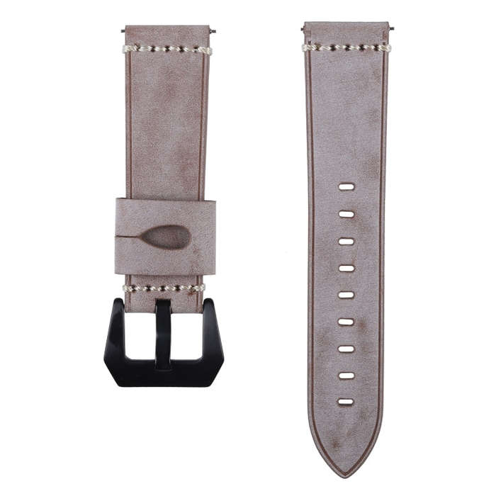 22mm Leather Watch Band For Huawei Watch GT2e / GT2 46mm(Coffee)