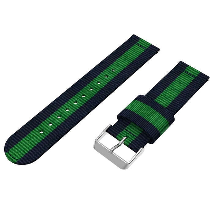 22mm For Huawei Watch GT2e GT2 46mm Nylon single ring strap(Dark Blue Green)