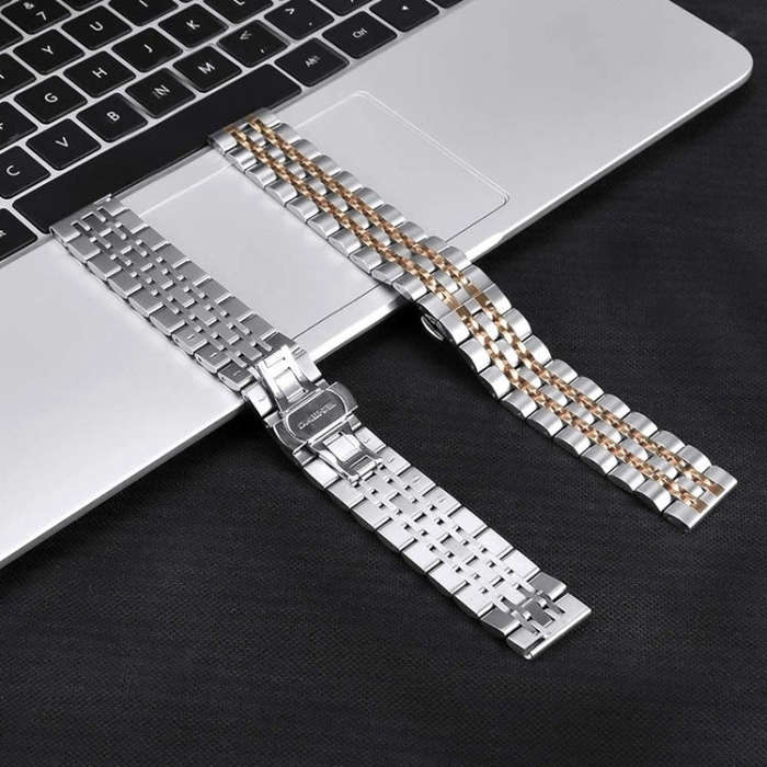 22mm For Huawei Watch GT2e GT2 46mm Seven Stainless Steel Watch Band(Color)