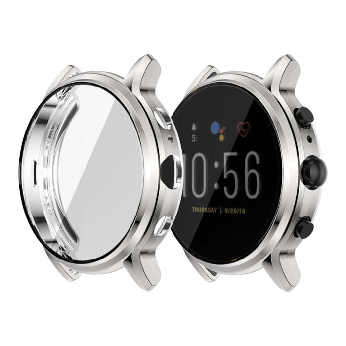 Suitable for FOSSIL Gen 5 Carlyle All-inclusive Electroplated TPU Protective Shell(Silver)