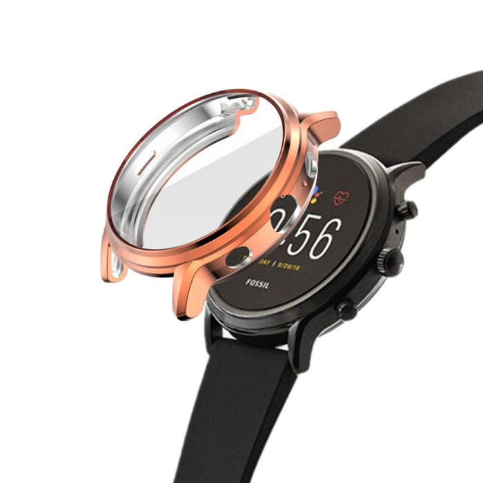 Suitable for FOSSIL Gen 5 Carlyle All-inclusive Electroplated TPU Protective Shell(Rose gold)