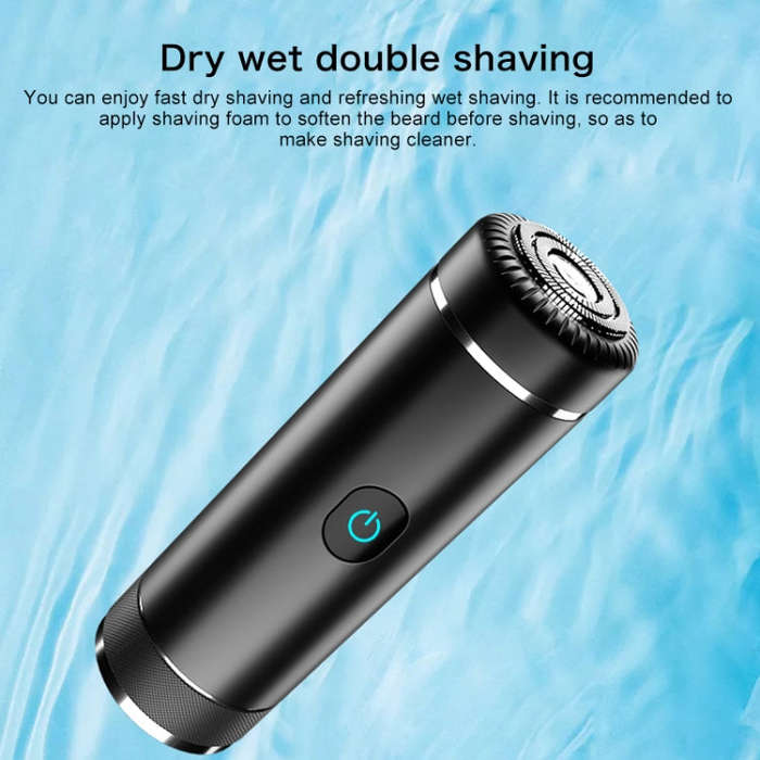 S1080 Mini Metal Turbo Electric Shaver Razor (Silver)