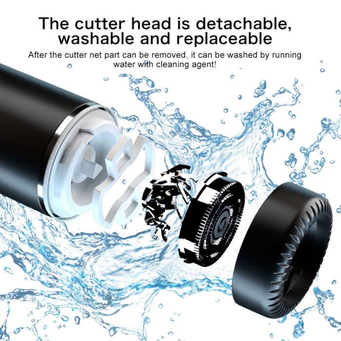 S1080 Mini Metal Turbo Electric Shaver Razor (Silver)