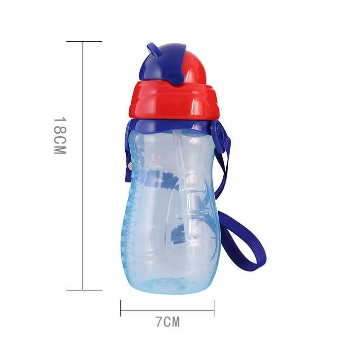 Baby Water Feeding Bottle With Straw Portable Cartoon Save Cups Sports Bottles Baby Feeding Cups(...