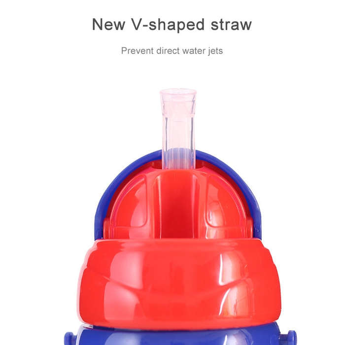 Baby Water Feeding Bottle With Straw Portable Cartoon Save Cups Sports Bottles Baby Feeding Cups(...