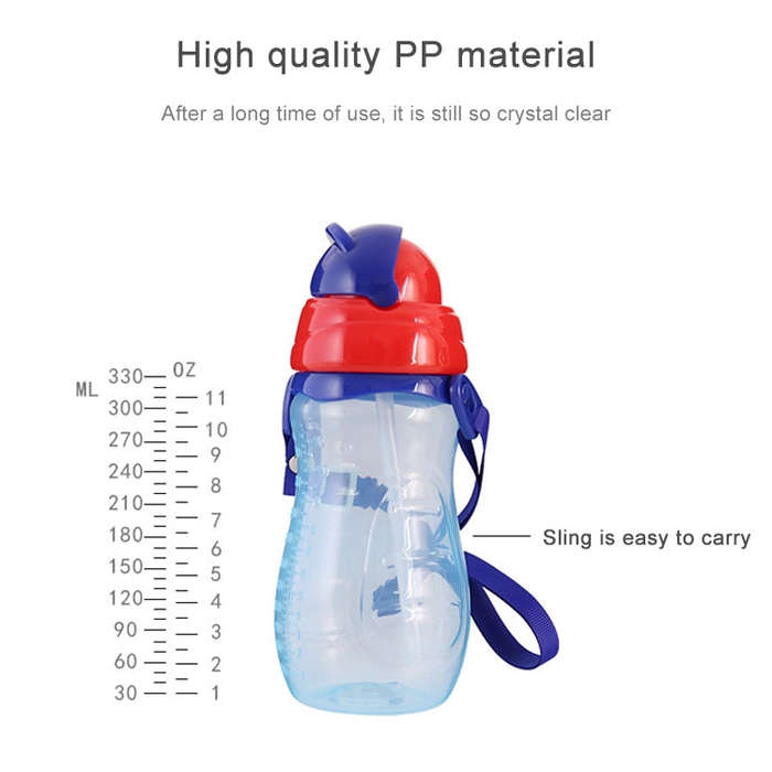 Baby Water Feeding Bottle With Straw Portable Cartoon Save Cups Sports Bottles Baby Feeding Cups(...